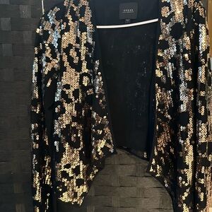 Guess Black and Gold Sequin Jacket